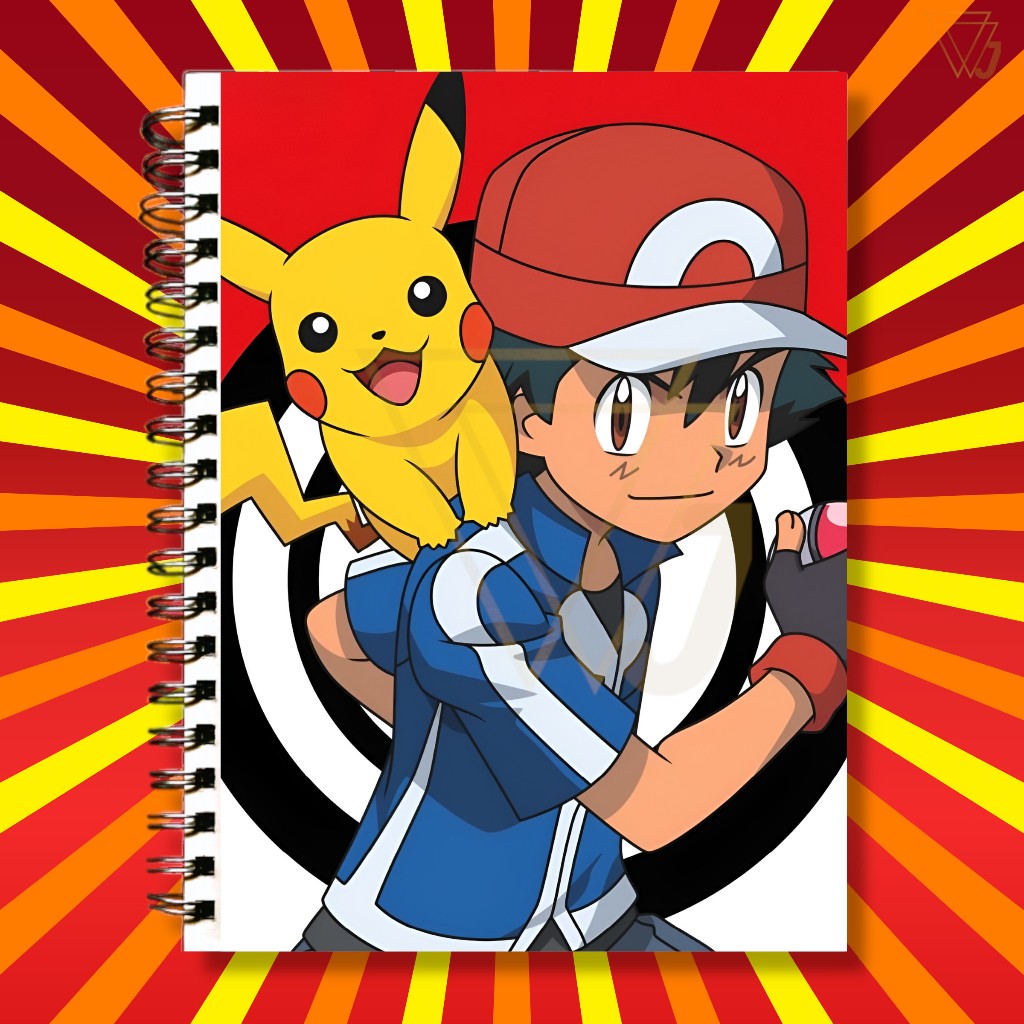 Adesivo Para Capa de Caderno Ash Ketchum Anime Pokémon Excelente Qualidade em Oferta na Shopee