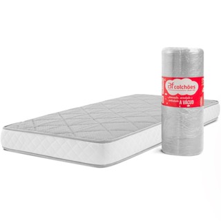 Colchão Solteiro Espuma D45 Firme A Vácuo Ortopédica Certificada 88x188x17cm Bf Colchões