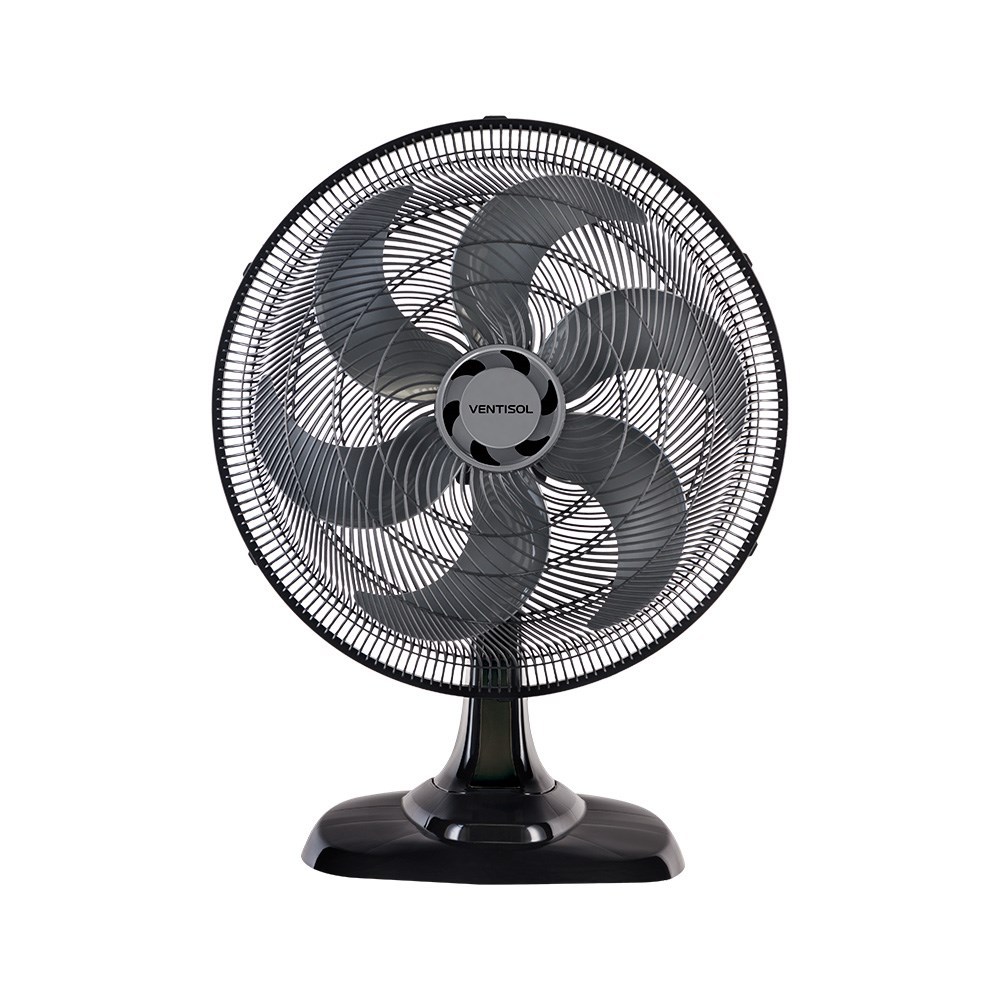 Ventilador de Mesa Oscilante Turbo 6p Preto 50cm - Ventisol em Oferta na Shopee