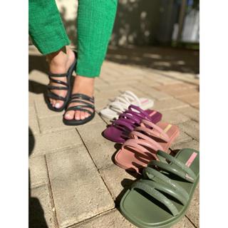 Sandália Feminina Ipanema Solar Slide Rasteirinha Original Chinelo com Glitter Feminino Meu Sol Lançamento