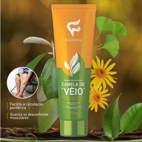 POMADA PARA MASSAGEM- "CANELA DE VÉIO"- FASHION- 150G