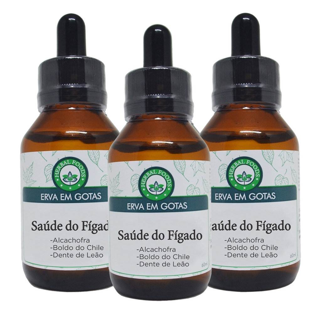 3 Extratos Compostos Alcachofra / Boldo do c. / Dente de Leão - 60ml em Oferta na Shopee