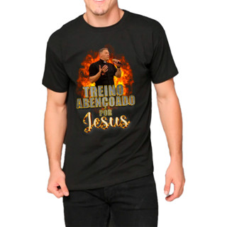 Camiseta Padre Marcelo Rossi 1 Maromba Camisa Academia O Treino é Sagrado Algodão