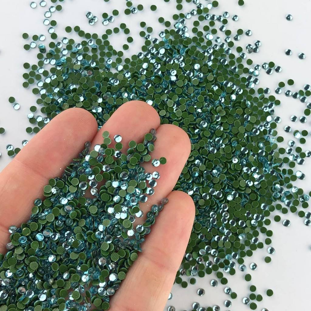 Strass vidro 2,5mm AZUL BEBÊ pedrarias para unhas, Joias decoradas