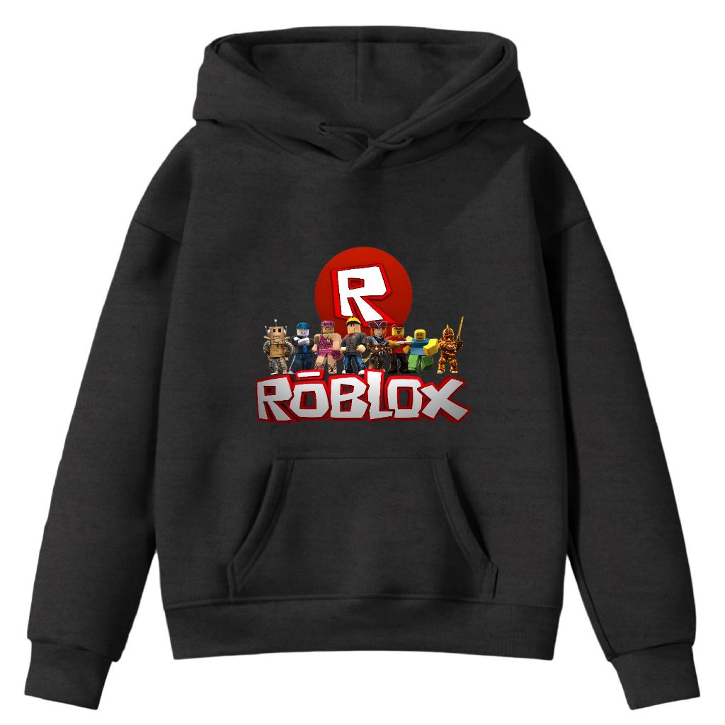 Moletom Infantil Menino Menina Battle Royale Jogo Roblox Equipe Diversão Bolso Canguru e Capuz