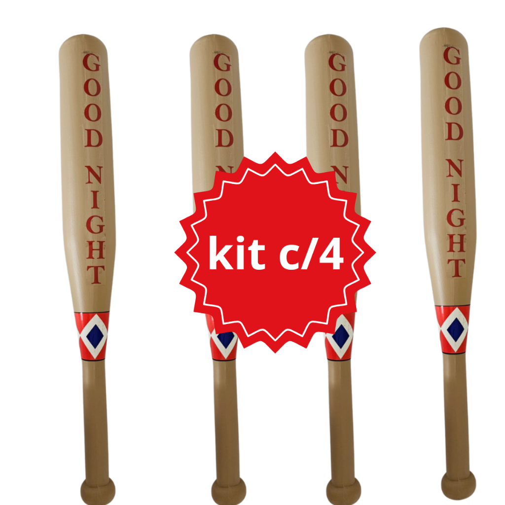 Kit c/4 Tacos Arlequina Esquadrão Harley Quinn Bastão Good Nigth