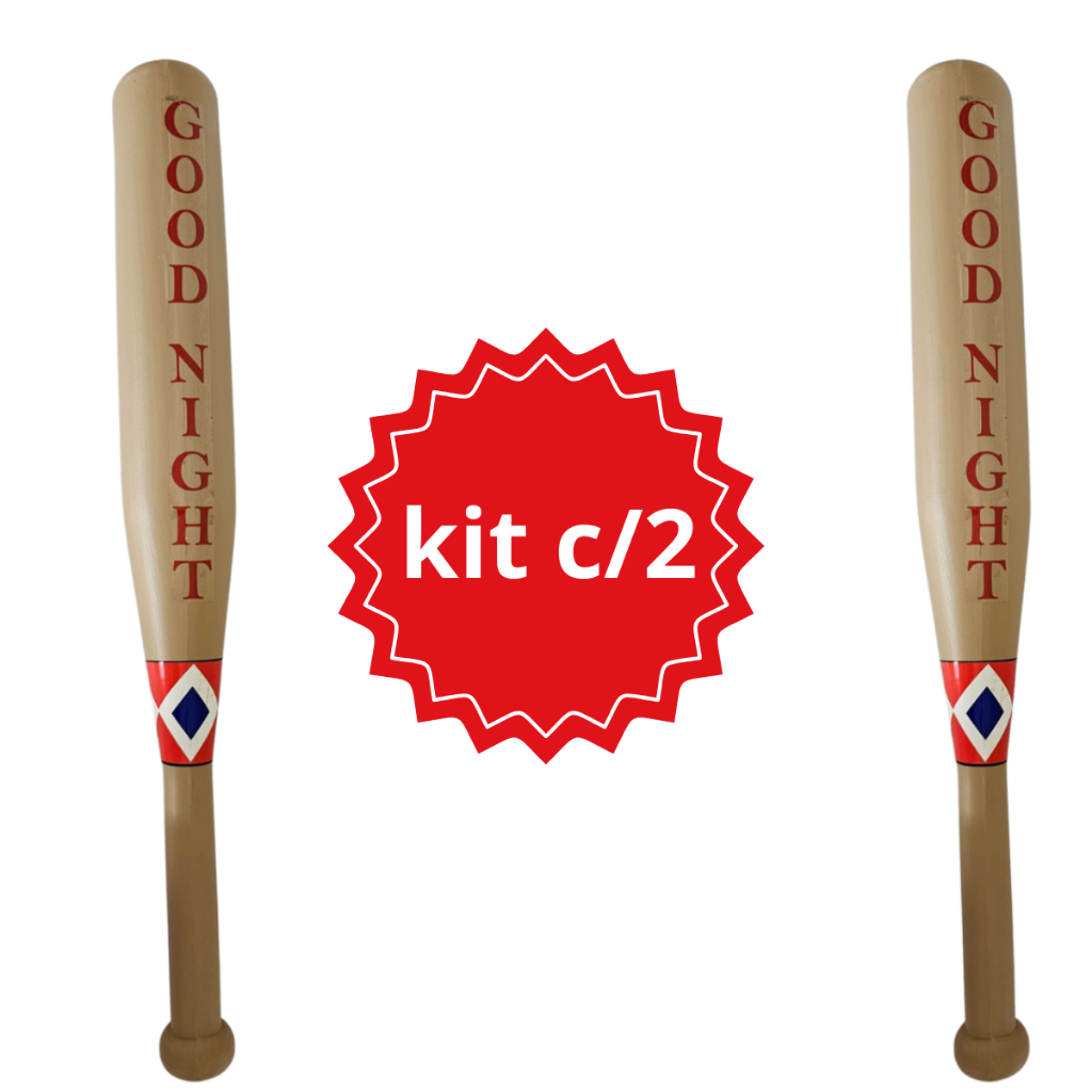 Kit c/2 Taco Arlequina Esquadrão Harley Quinn Bastão Good Nigth