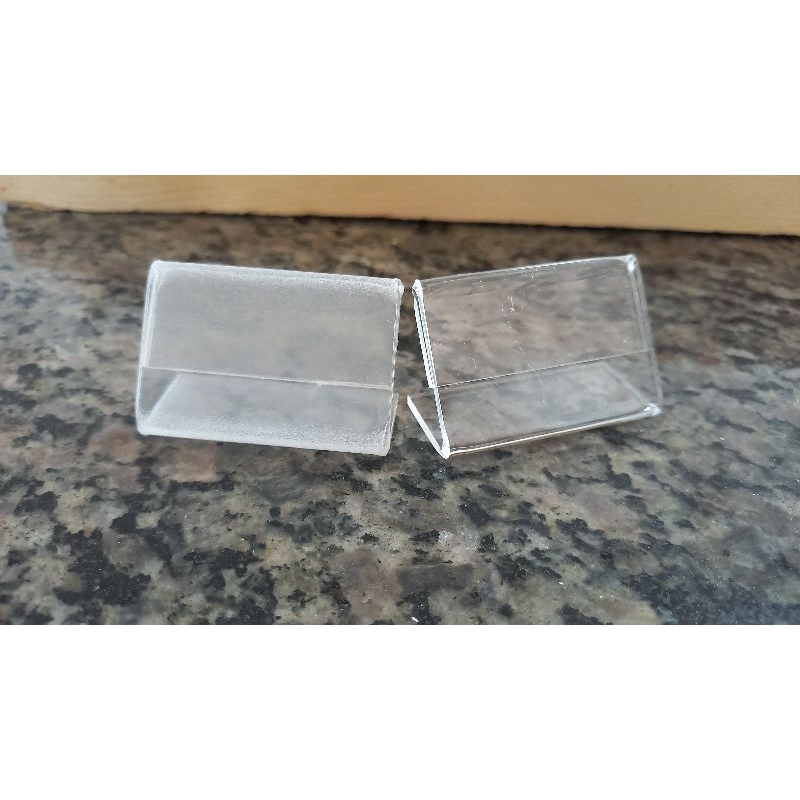 Kit 25 Porta-Preço para vitrine ou balcão em Acrílico 2mm e área de 5x3cm