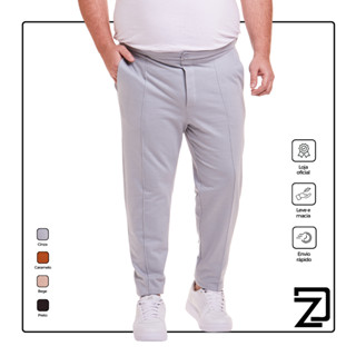 Calça Masculina Plus Size Moletinho Alfaiataria Skinny
