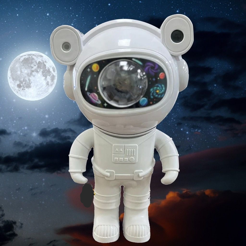 Luminária e Projetor De Estrelas e Lua Astronauta e Caixa de Som Bluetooth novo nova em Oferta na Shopee