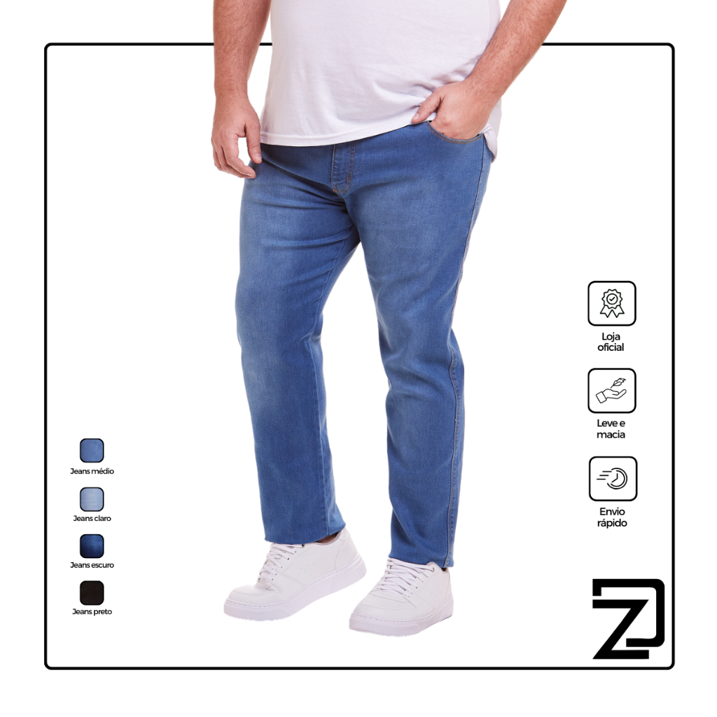 Calça Plus Size Masculina Jeans e Sarja em Oferta na Shopee