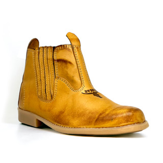 Botina Masculina Bv Boots Toda Em Couro Lateco Boa e Barata