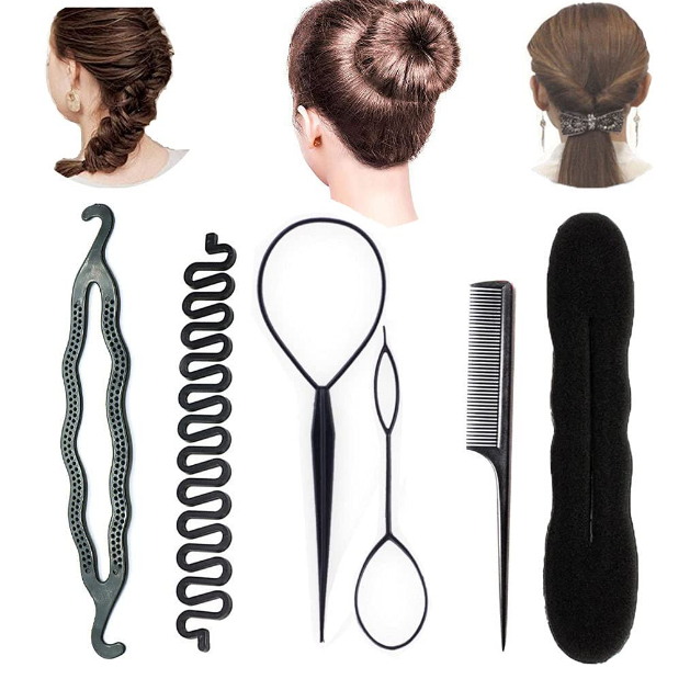 Kit Acessório para Cabelo Penteado Coque Trança Agulha Mágica