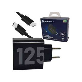 Super Carregador Turbo 125W Tipo C Motorola Samsung Android