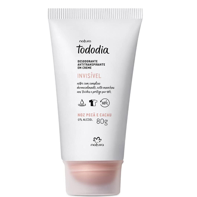 Natura Desodorante Antitranspirante Feminino Noz Peca e Cacau - 80g em Oferta na Shopee
