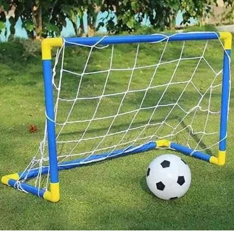 Kit Futebol Golzinho Mini Trave Rede, Bola E Bomba de encher brinquedo para meninos e meninas