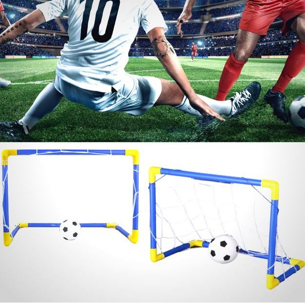 kit 2 Mini Traves com Rede + 2 Bola + 2 Bomba de Encher / 02un Trave Golzinho Futebol Infantil menino e meninas