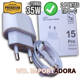 Carregador Para iPhone 15 Pro Max Original 35w Turbo Tipo-c
