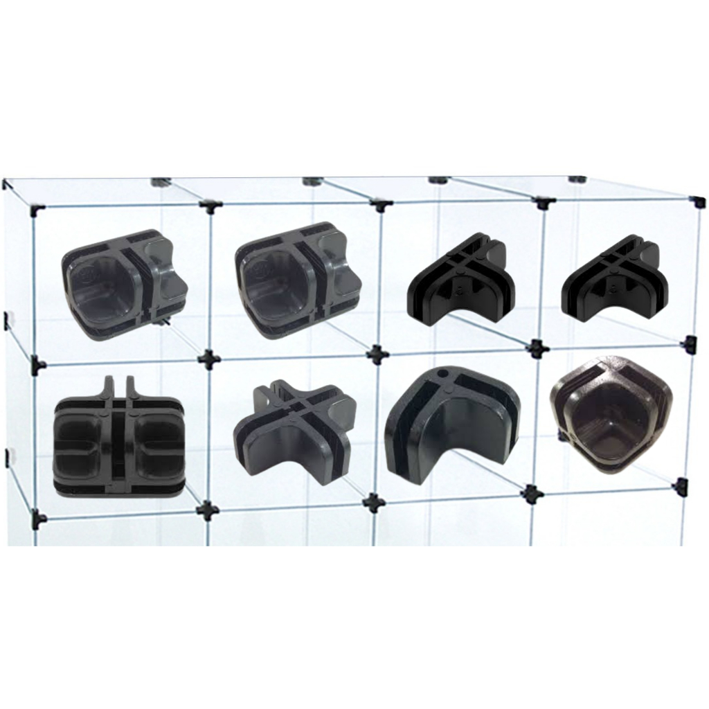 8 UN Conectivos Conectores para Montagem de Balcão de Vidro ou Tela 4mm