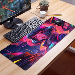 Mouse Pad Gamer Tema Anime Girls Meninas Geek Manga Tecido Tech Acabamento Laser Tamanho Grande - ALTA PERFORMANCE-