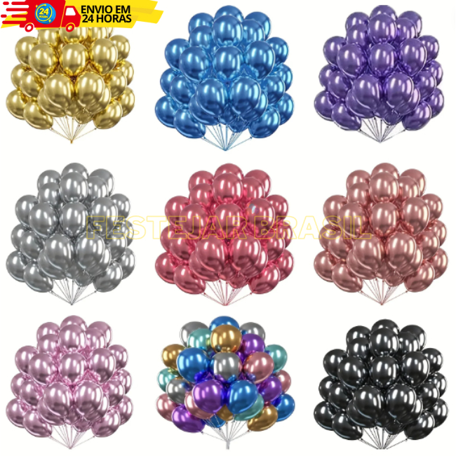 25 Unidades Balão Metalizado Cromado de Festa Varias Cores Número 5 Ano novo Reveillon halloween em Oferta na Shopee