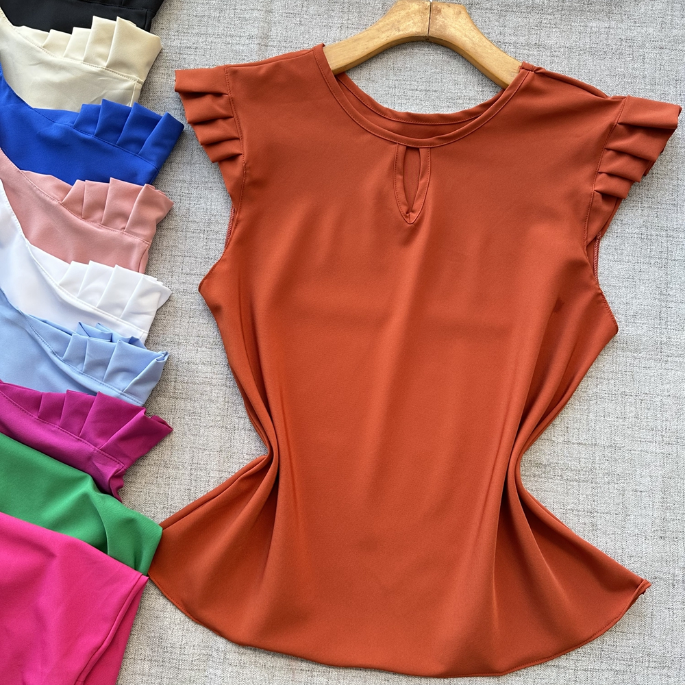 blusa regata de crepinho MODA FEMININA 0216 em Oferta na Shopee