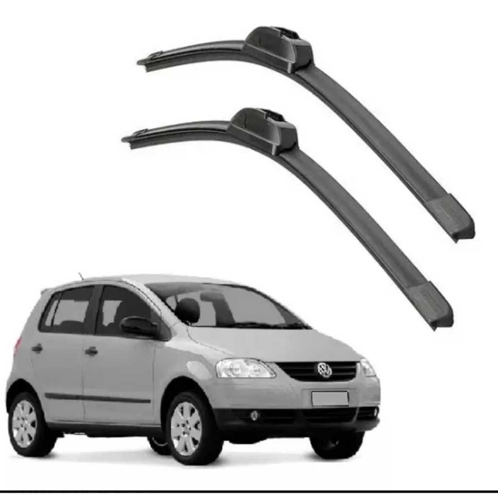 Par Palhetas Kit Dianteiro Limpador de Parabrisa Paleta Silicone VOLKSWAGEN FOX 2003 AO 2012