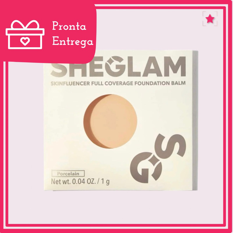 AMOSTRA Base Sheglam Skininfluencer ou SF Full Coverage Foundation Balm Amostra 1g