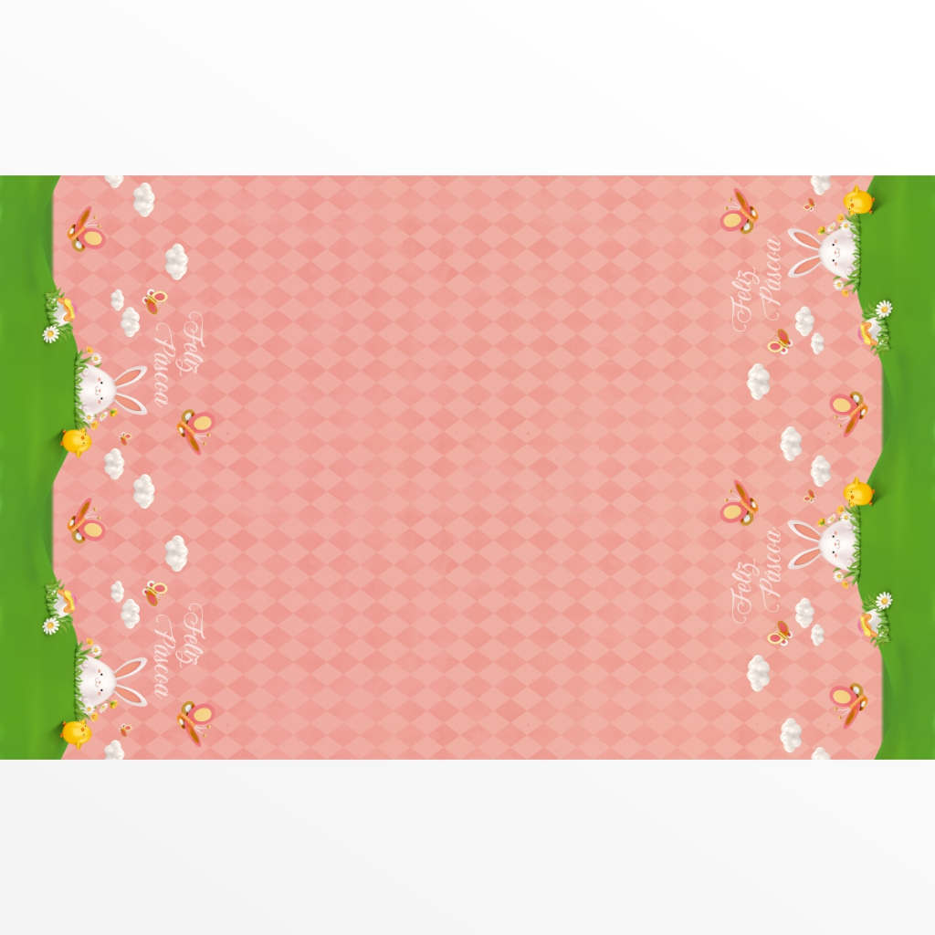 Tecido Oxford Barrado 2 Lados Tema Páscoa 1,47m em Oferta na Shopee