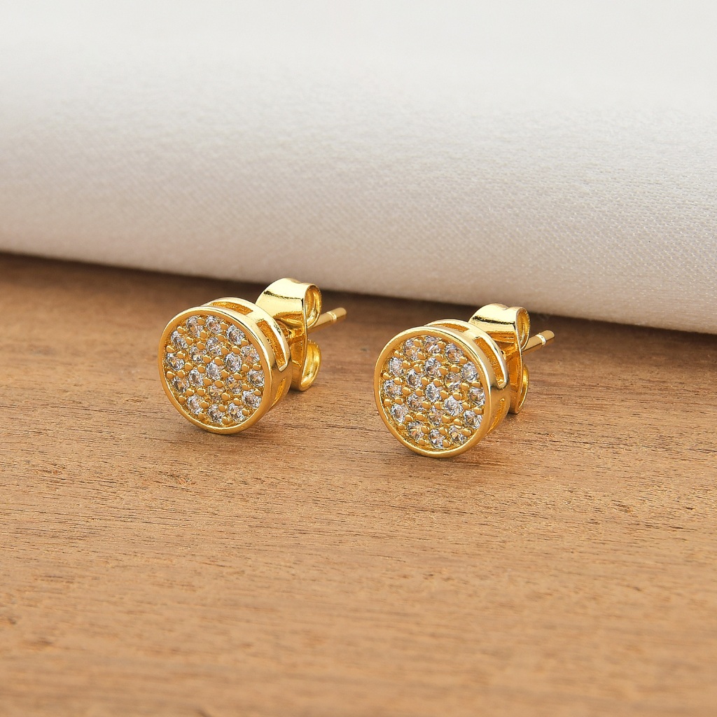 Brincos Redondos com Pedras: Onde Comprar | BuscaProdutos