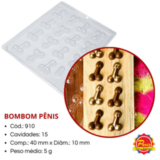 Forma Bombom Pênis Simples sem Silicone C.910 Forma para Chocolate Erótica - BWB em Oferta na Shopee