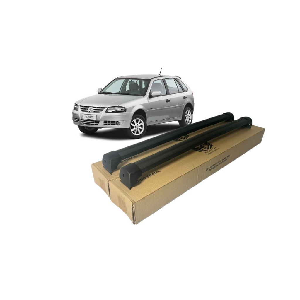 Rack Transversal de Teto Gol G2 G3 G4 Bagageiro em Alumínio Heavy Car