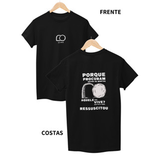Camiseta He´s Risen Ressuscitou Biblia Conferência Louvor Jesus Invadiu Yeshua Jesus Cristã Igreja Gospel Streetwear 100% Algodão Varias Cores Alta Qualidade Plus Size