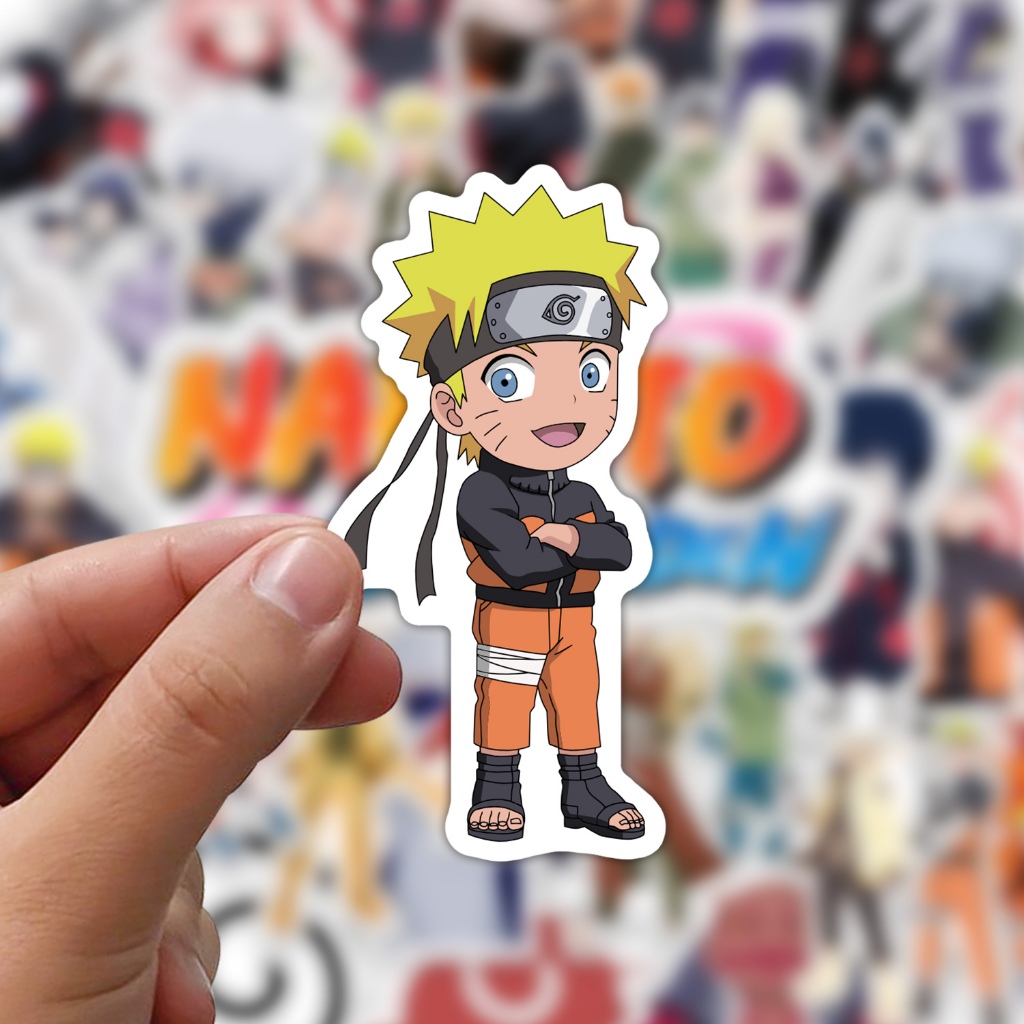 Kit Adesivos Variados Cartela Para Caderno Notebook Bike Moto Skate Personagem Anime Naruto Uzumaki Sasuke Sakura AkatsukiShippuden · foto 2