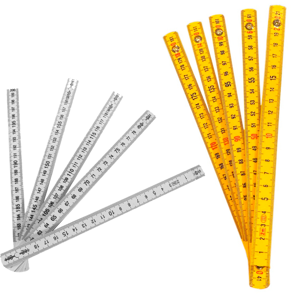 Escala Métrica Profissional Polímero Abs Régua Dobrável 1 Ou 2 Metros Pvc Resistente - Home & Living
