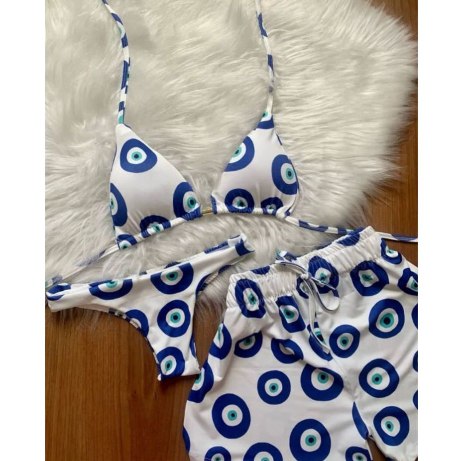 Kit Biquini com 3 peças, Acompanha Short Saída de Praia