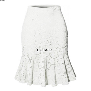 Saia Sino,PEPLUM babado na barra,RENDA, E FORRO ELASTANO,MODA EVANGÉLICA
