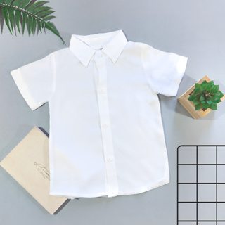 Camisa Social Infantil Branca Manga Curta Botões Festa em Oferta na Shopee