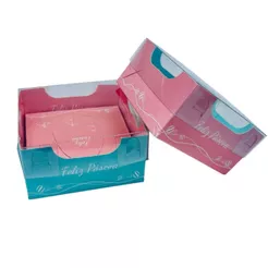 5~25 Caixas Ovo de Páscoa 50g c/ Visor Encanto Kids Dupla Face Azul Rosa 4795 (PASCOA IDEIA OUTLET)