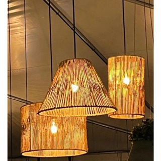 Composição De Pendentes De Teto Em Palha de Milho Natural 3 Modelos Redondo Sala Casa Área Gourmet em Oferta na Shopee