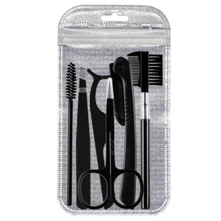 Kit Com 5 Peças Para Design De Sobrancelhas De Aço Inoxidável LUX699-077