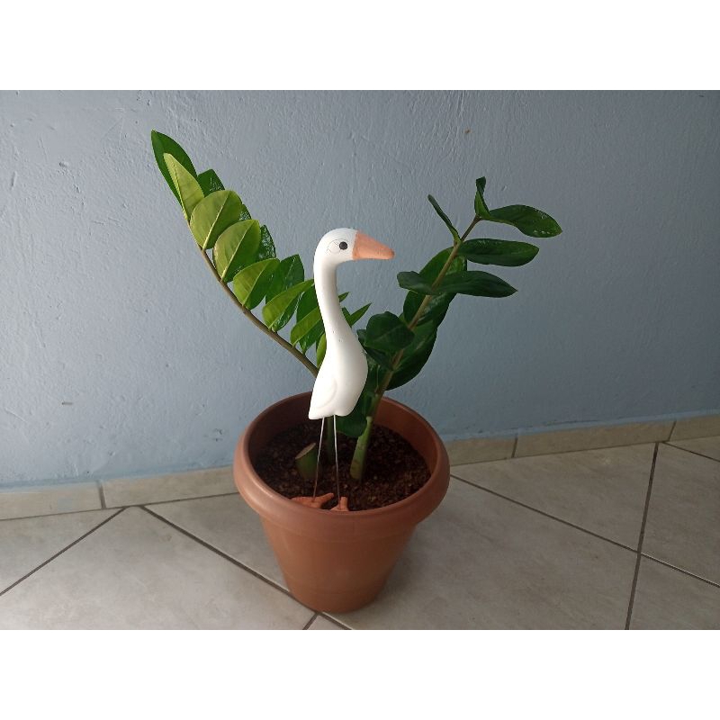 enfeite decoração jardim vaso garça oi tucano cerâmica decoração artesanal