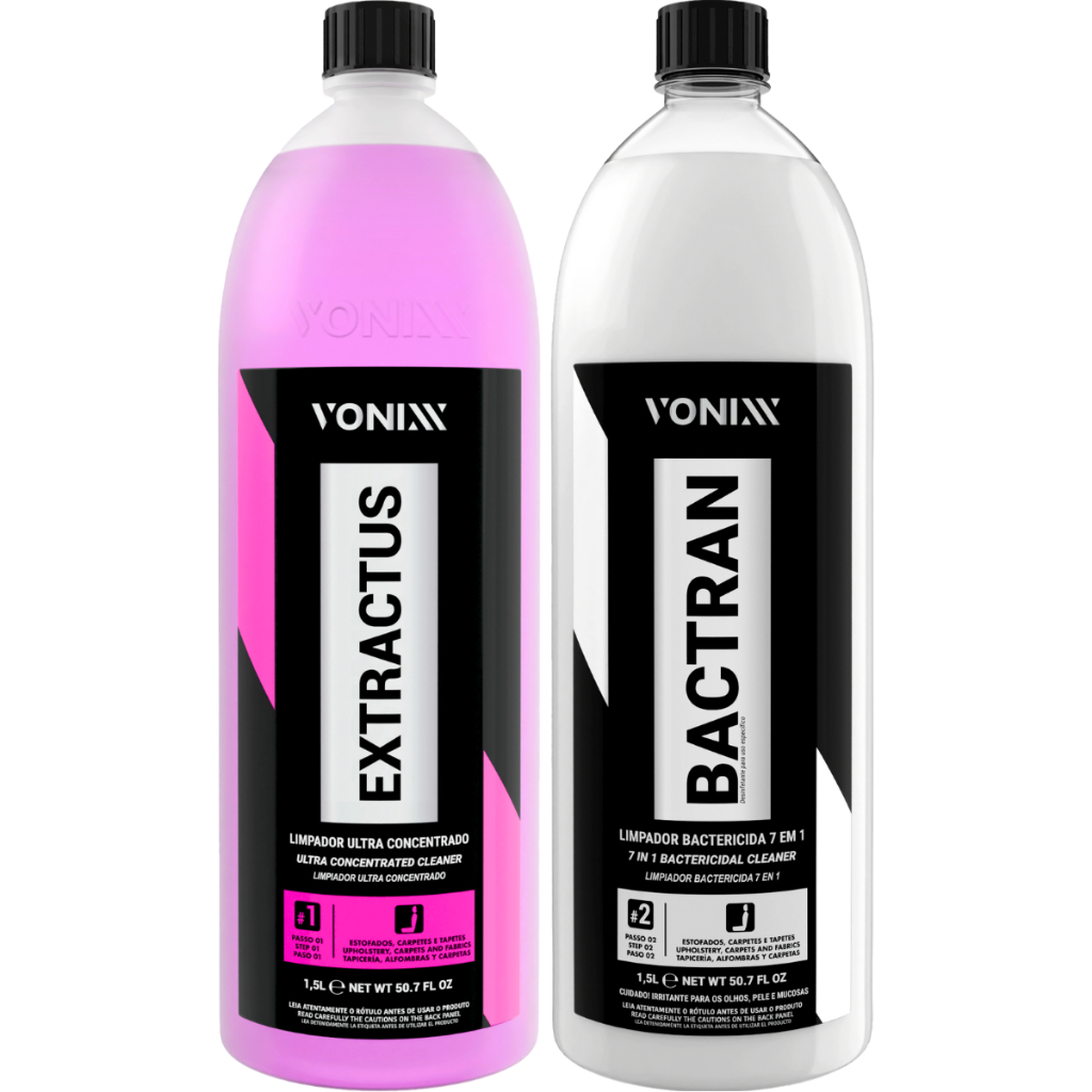 Kit Bactran eliminador de Fungos Bactérias Sofa Cama Tapete Extractus Ultra Concentrado 1,5L Vonixx - Spare Parts and Accessories for Vehicles