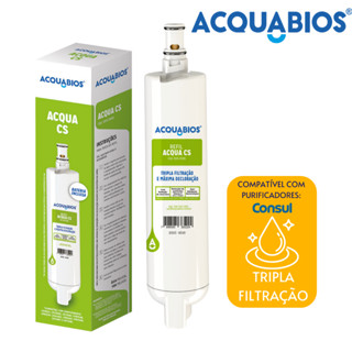 Filtro Refil Acquabios Compativel com Purificador Consul Água Bebedouro Facilite Cs Cpc30 Cpc31 Cpb34 Cpb35 Cpb36