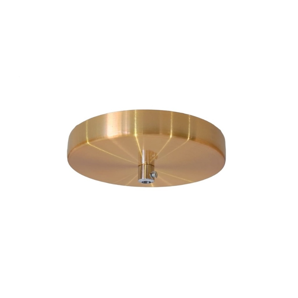 Canopla de Teto para pendente lustre 12cm dourado escovado em Oferta na Shopee