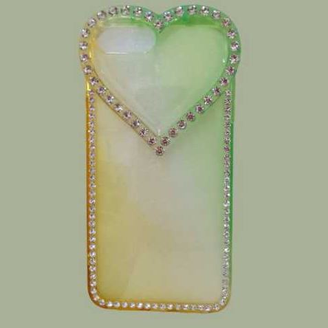 Capa Capinha Compatível Celular IPhone 7/8 Plus Coração Strass