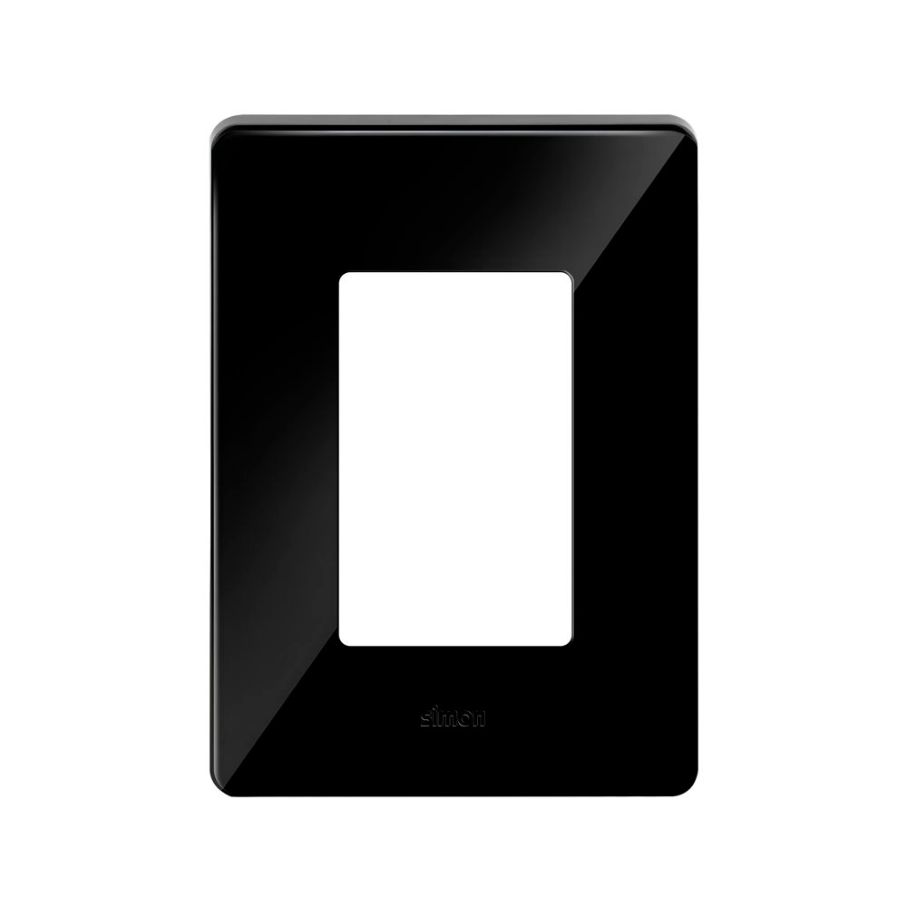 SIMON 20 PLACA 4X2 3 POSTO H+SUP NEGRO PIANO S-20 (20913-37)