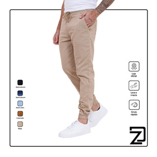 Calça Jogger Sarja Colorida Jeans Masculina