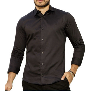 Camisa Social Masculina Algodão 100% Acetinada Premium Envio Imediato