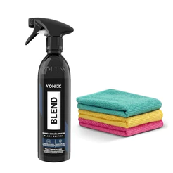 Kit Cera Blend Spray Black Vonixx Vitrificadora + 3 Toalhas microfibra 40x40 Líder